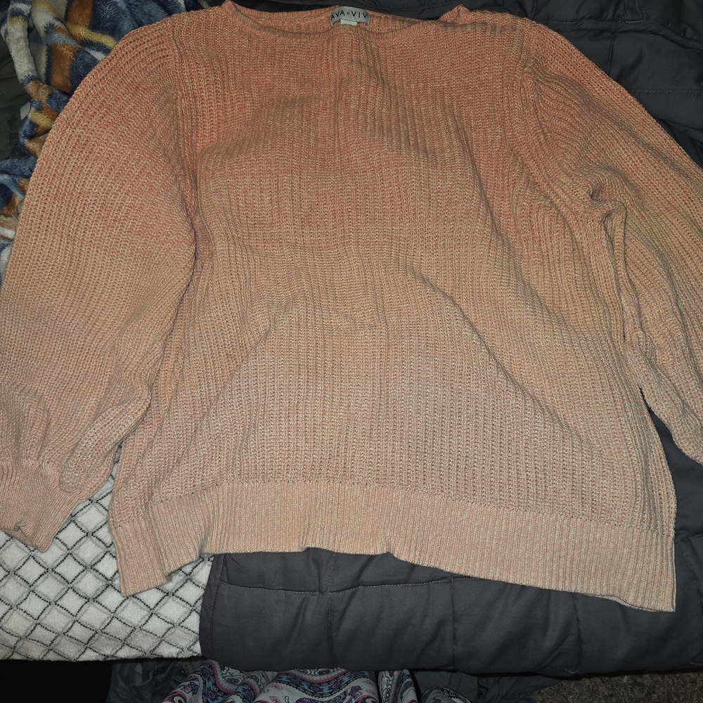 Ava & Viv Orange Crew Neck Sweater